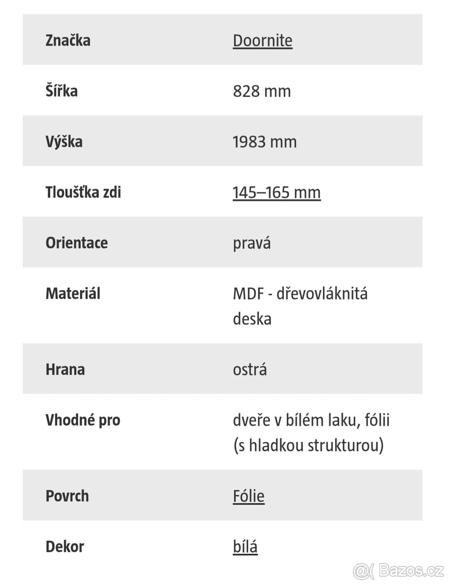Interiérové dveře a zárubeň 80 - 4