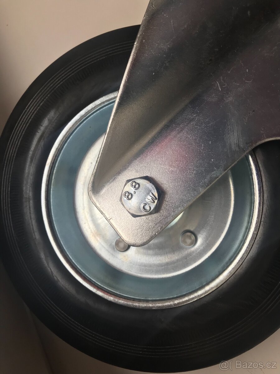 AKCE Pojezdové otočné kolo s brzdou 38x80 (pro lešení) -NOVÉ - 4