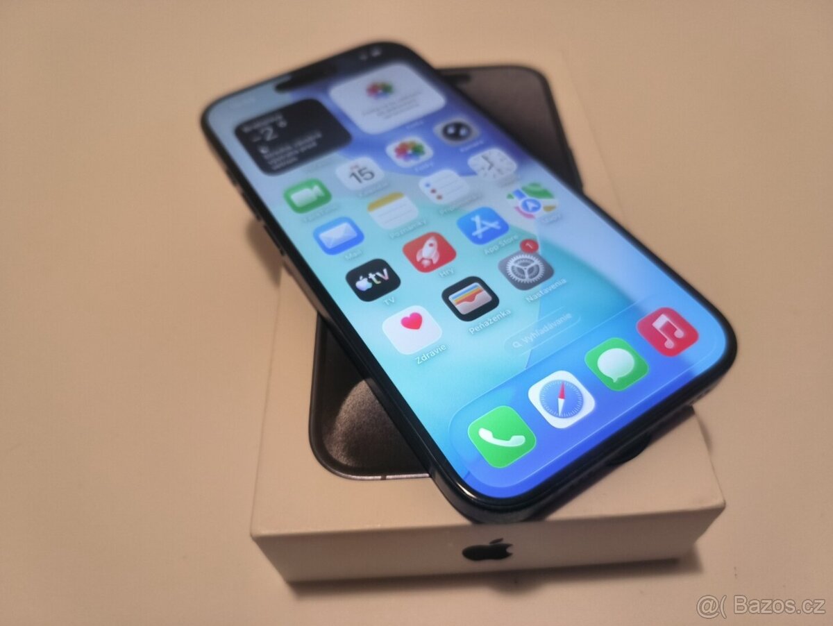 apple iphone 15 PRO 256gb Blue Titanium / Batéria 89% - 4