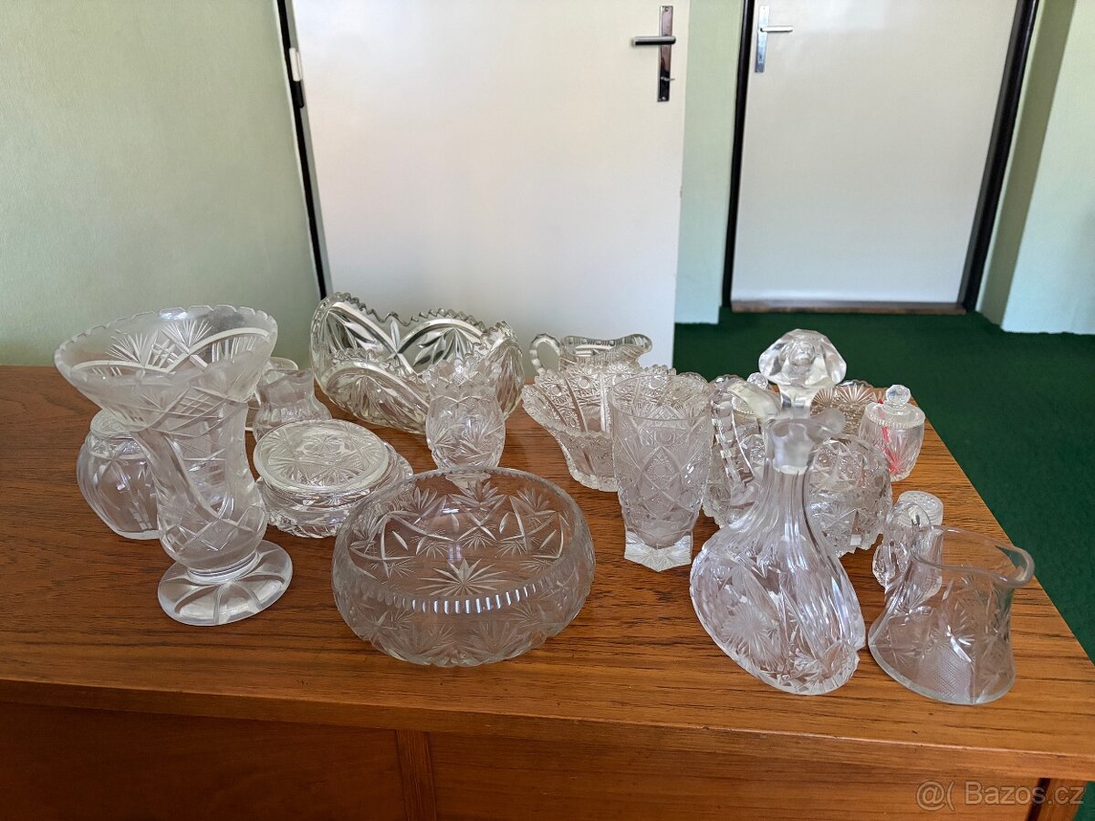 Broušené sklo - různé druhy - 4