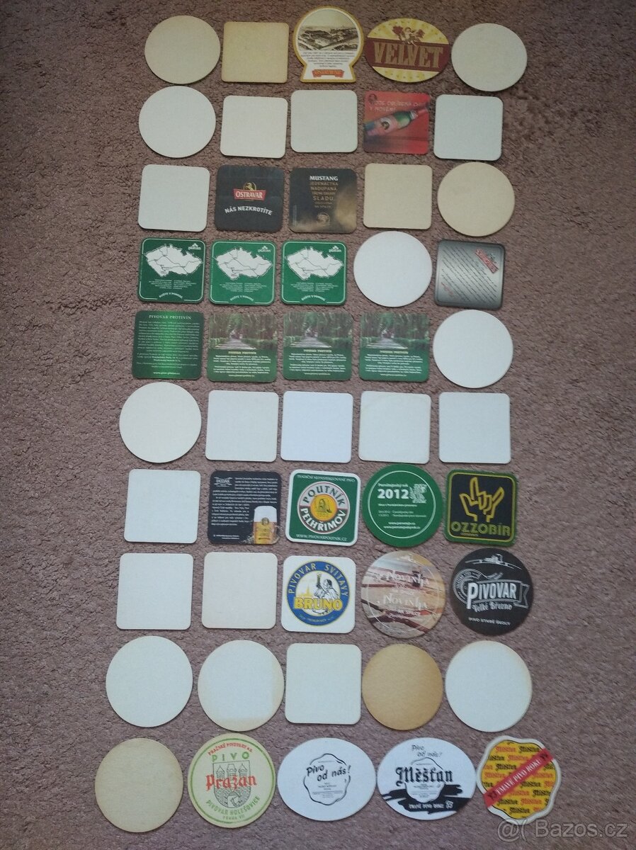 Pivní tácky českých pivovarů 132 ks - 4