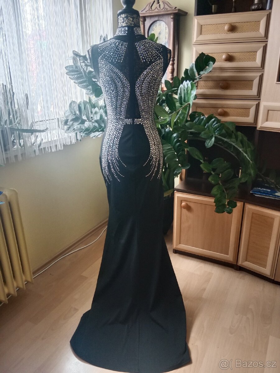 Vysoce luxusní večerní (plesové) šaty s kamínky - 4