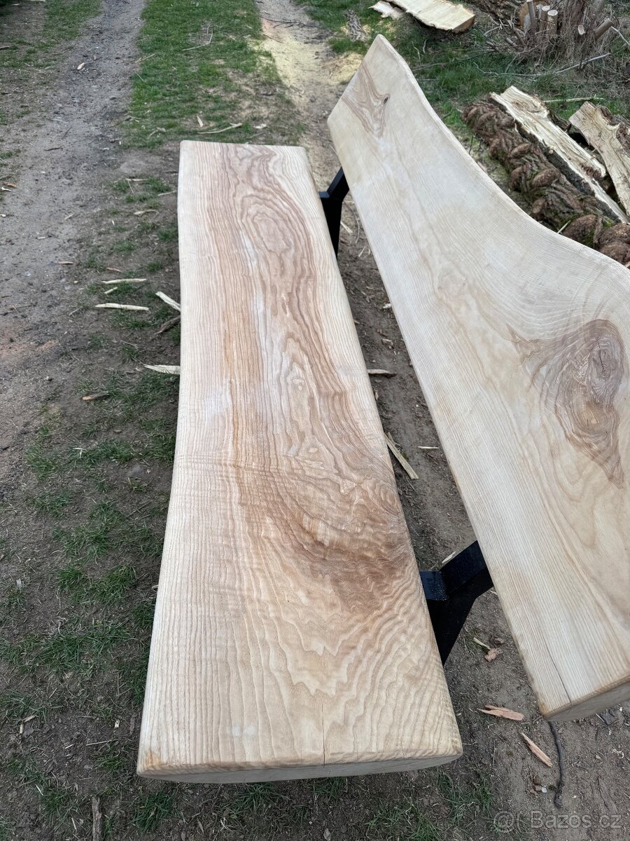 Masivní jasanová lavice - 4