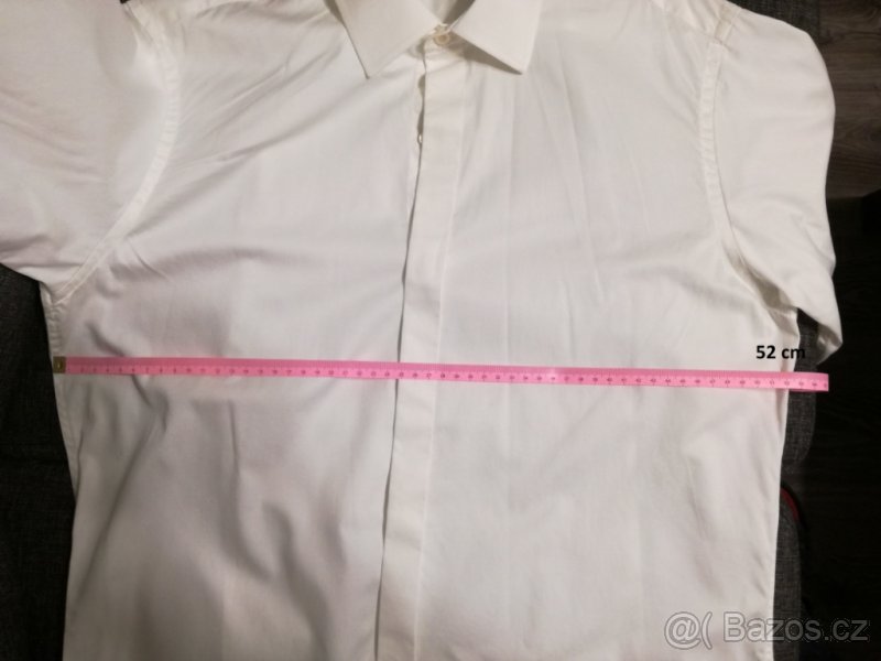 Pánská svatební košile, vel 42, slim, prodloužená - 4