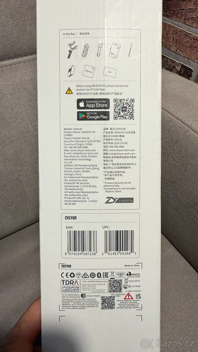 gimbal Zhiyun Smooth 5S Combo White, stativ - 4