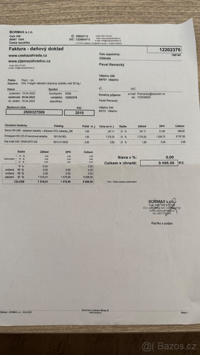 Sekačka s pojezdem Scheppach MS225-53 - 4
