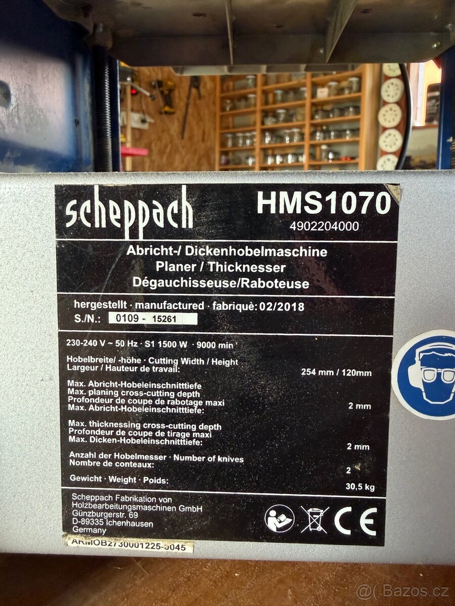 Kombinovaný hoblovací stroj Scheppach HMS1070 - 4