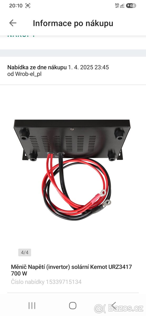 Solární měnič napětí 700W - 4