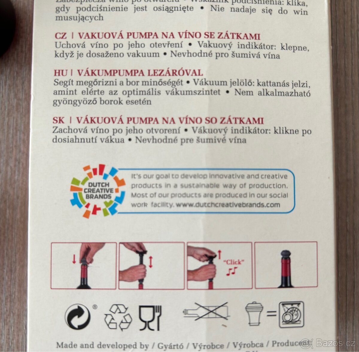 Vakuová pumpa na víno + provzdušnovač vína - 4