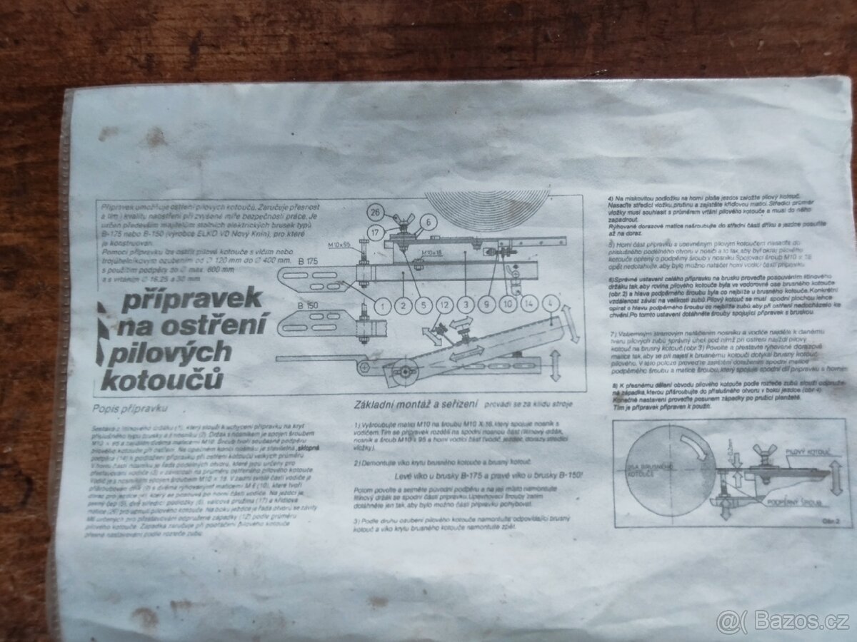 Přípravek na broušení pil.kotouču - 4