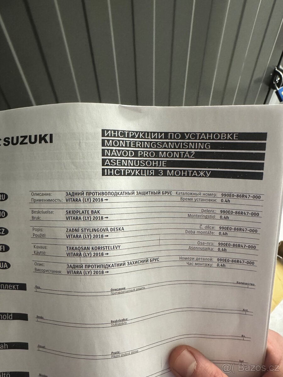 Zadní nárazník Suzuki Vitara - 4