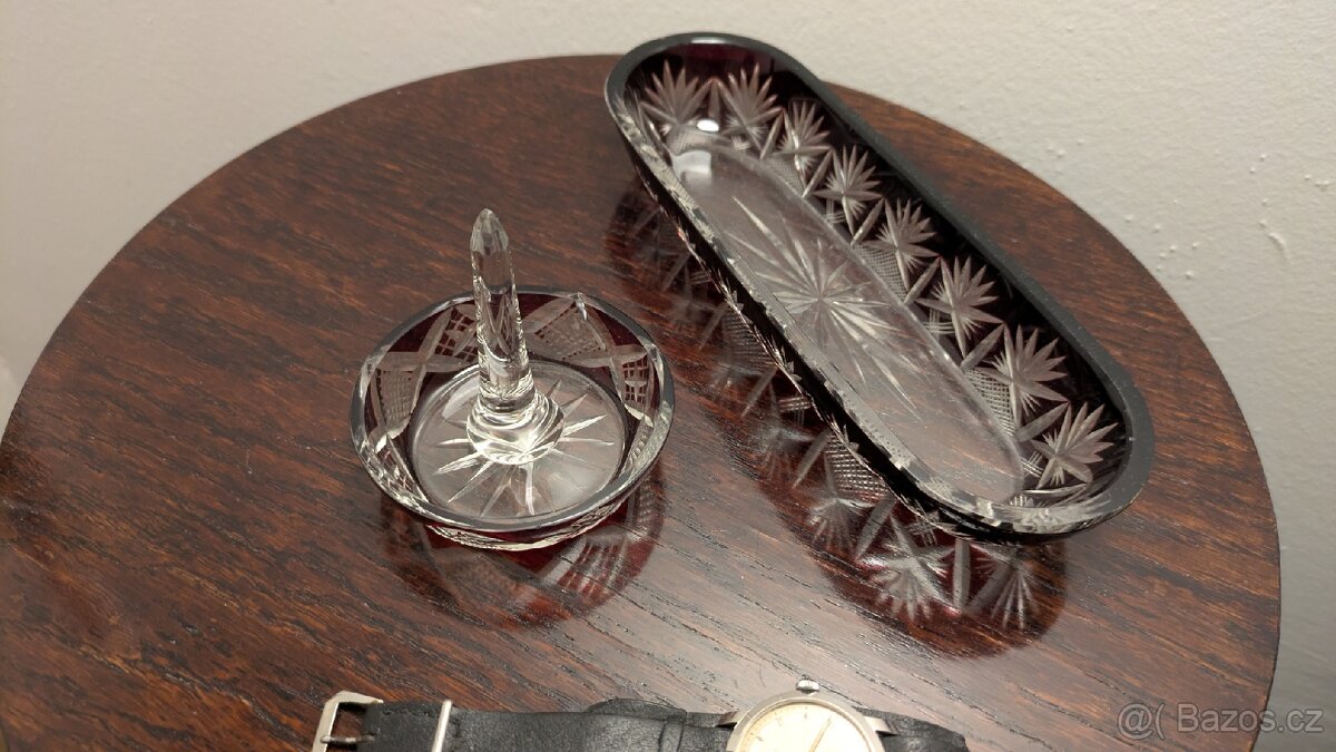 Funkcionalismus - starožitná chrom lampa + sklo Egermann - 4