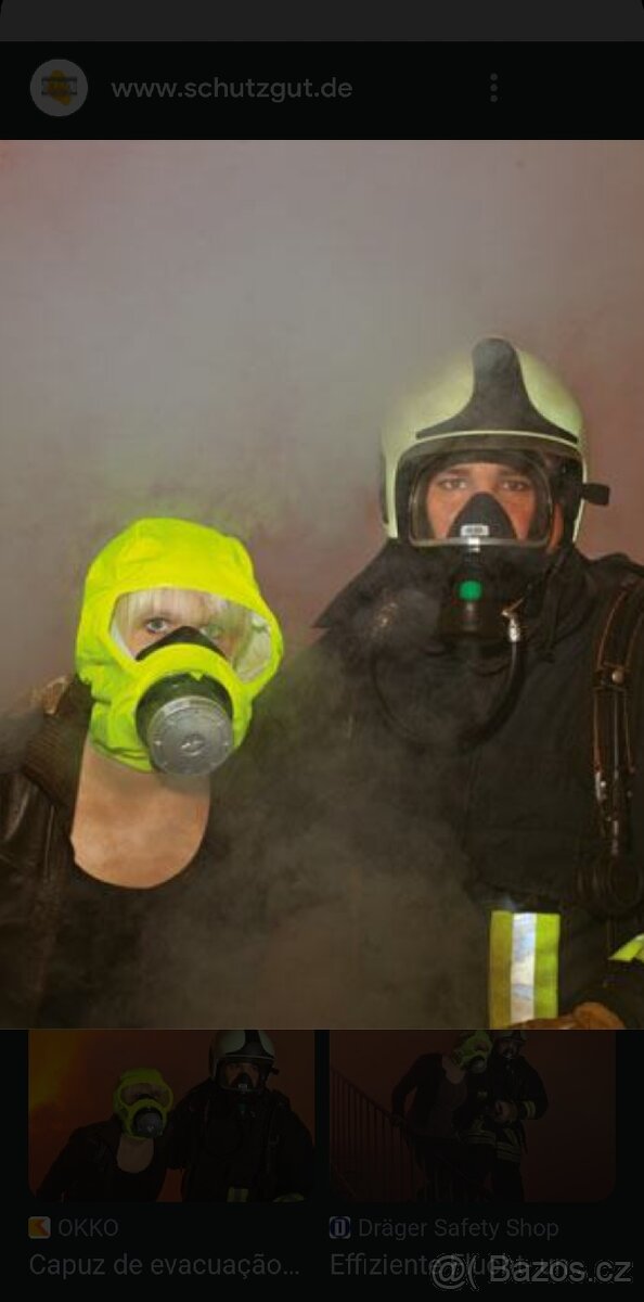 DRÄGER PARAT 5520 úniková, vyváděcí maska s kuklou - Nová - 4