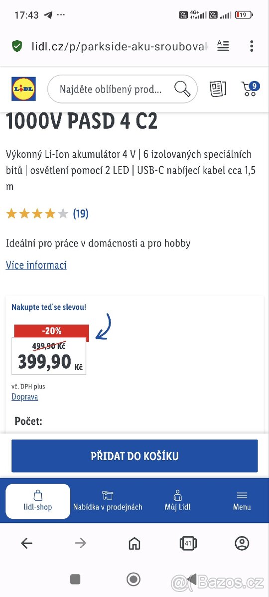 Aku šroubovák 1000V PASD 4 C2 parkside - 4