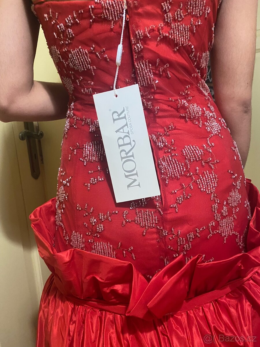 Nové společenské dlouhé hedvábné šaty maturitní ples - 4