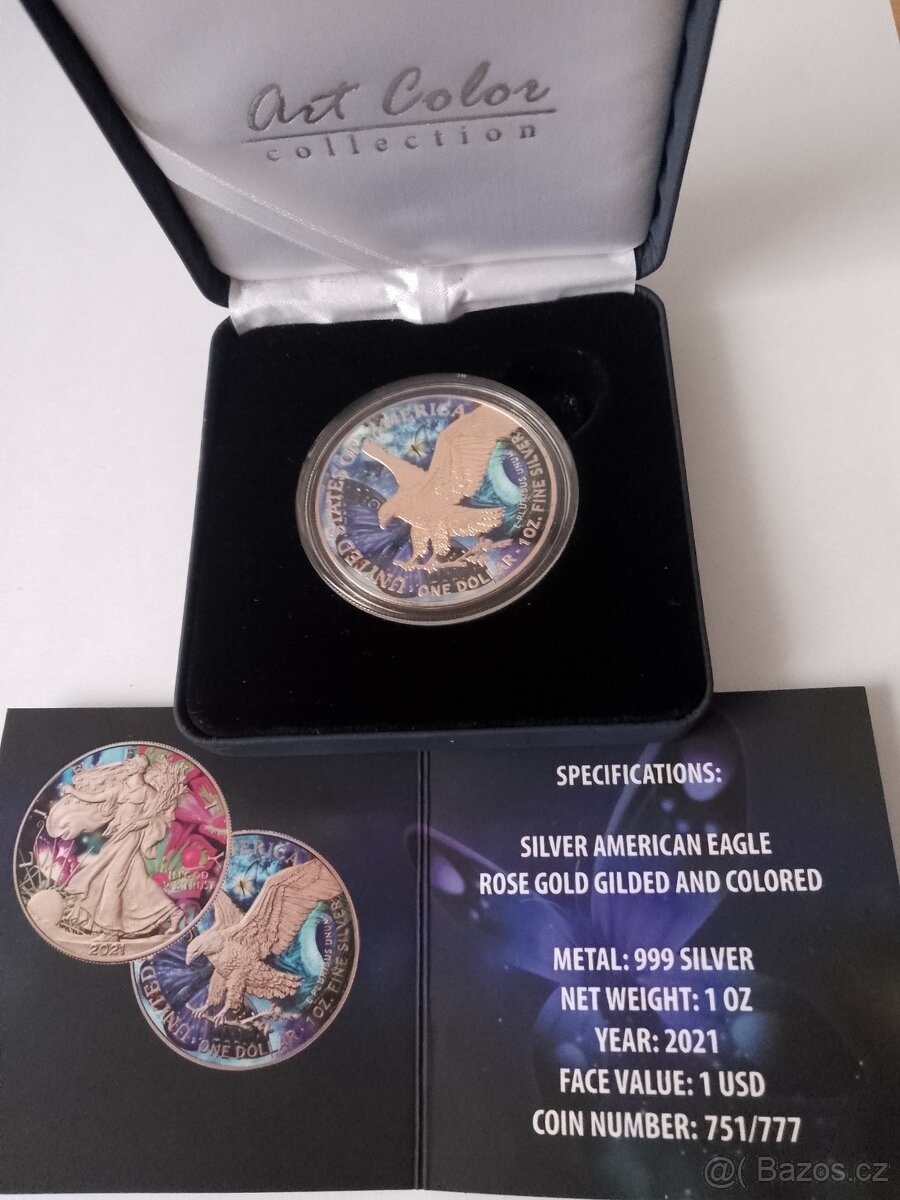 Stříbrná mince 1 Oz American Eagle , více druhů - 4