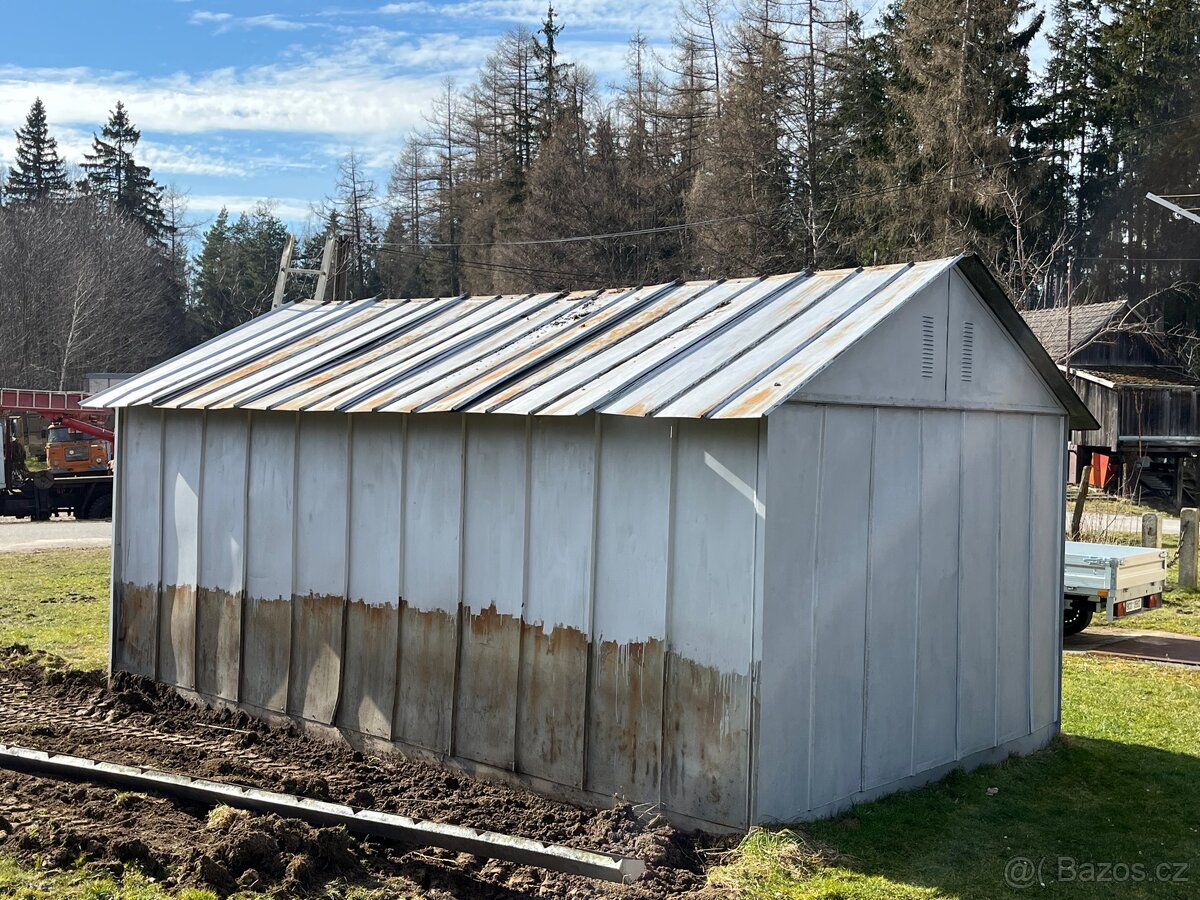 garáž plechová 5x3m - 4