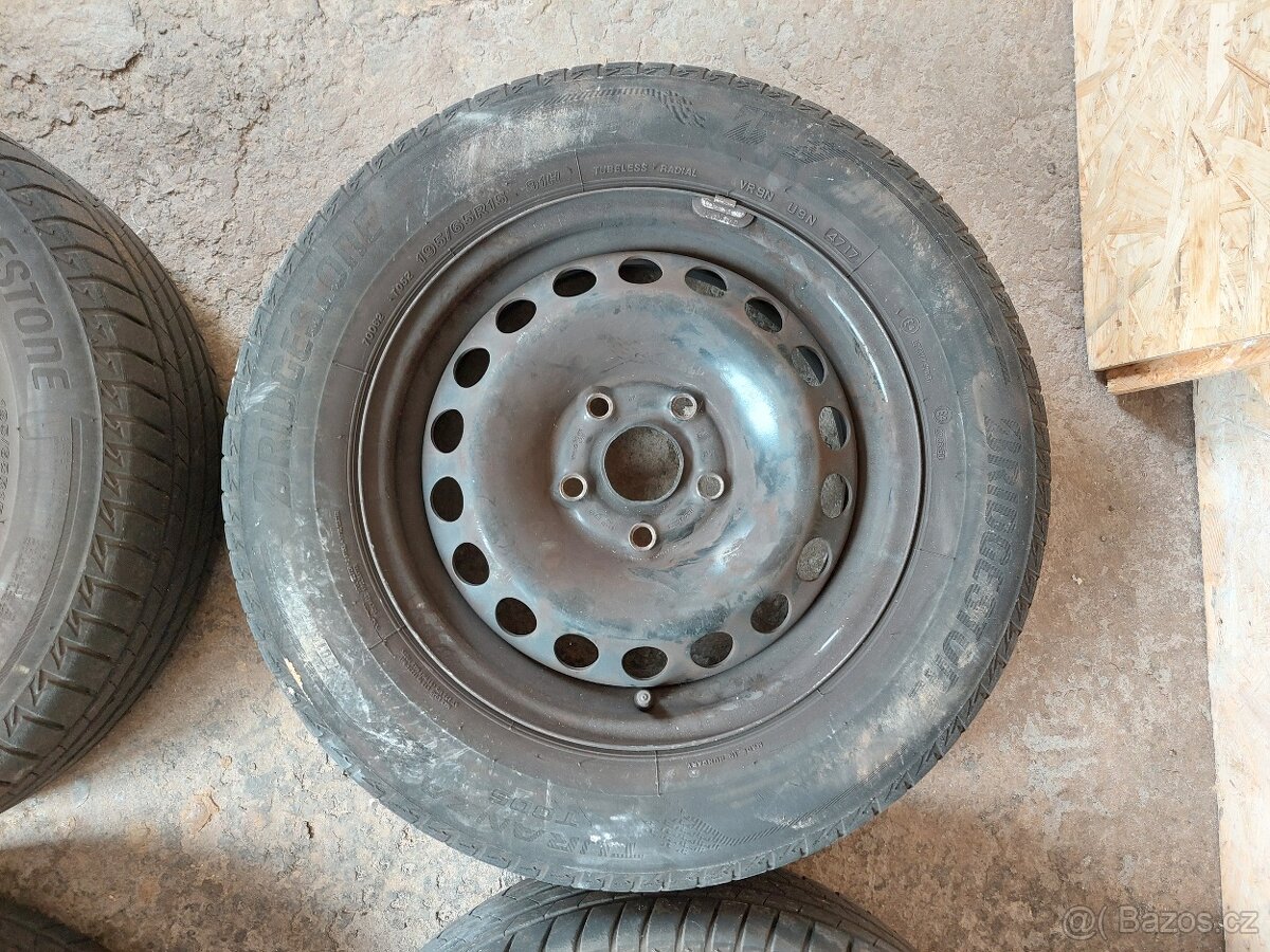 15'' disky 5x112 s letními pneu 195/65 Bridgestone - 4