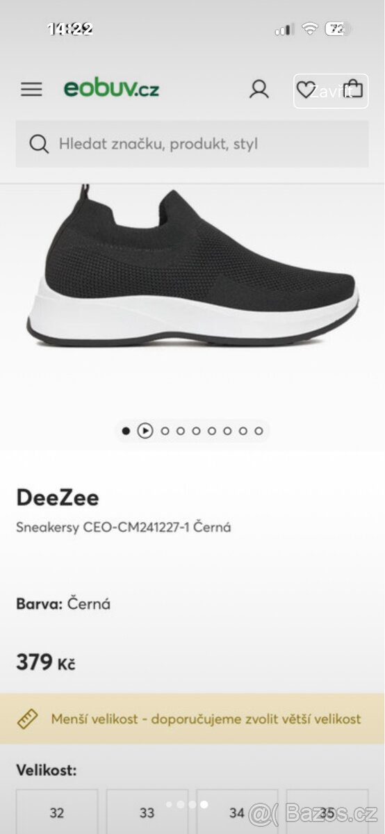 Černé nazouvací tenisky vel.36 - 4