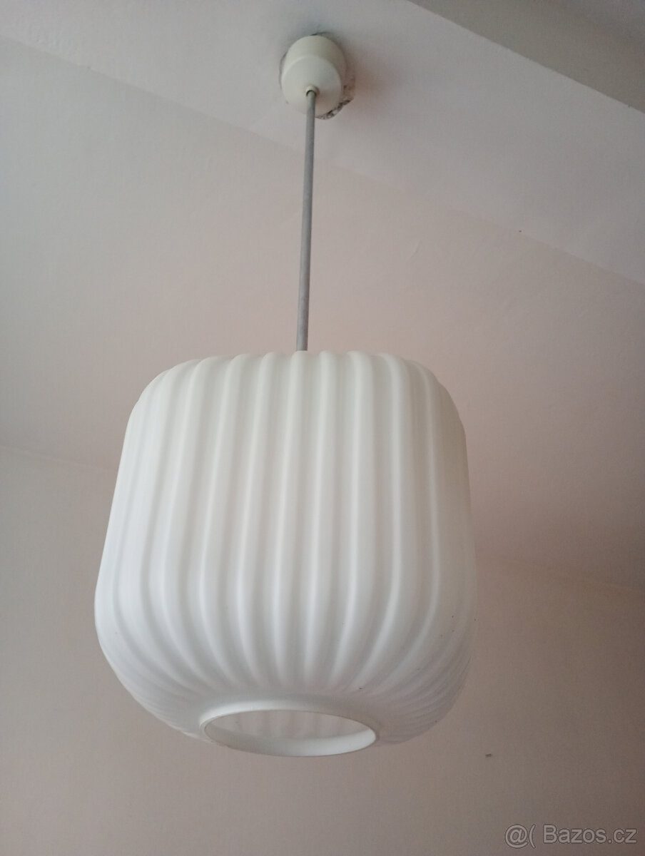 Lustr opálové sklo,brutalismus,70tky,KRYCHLE - 4