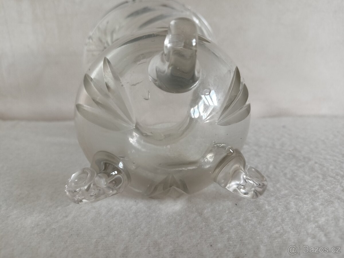 Překrásná skleněná váza broušená - 4