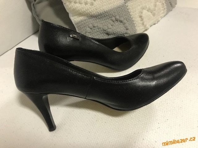 Kožené lodičky, střevíce Lasocki, černé - 4