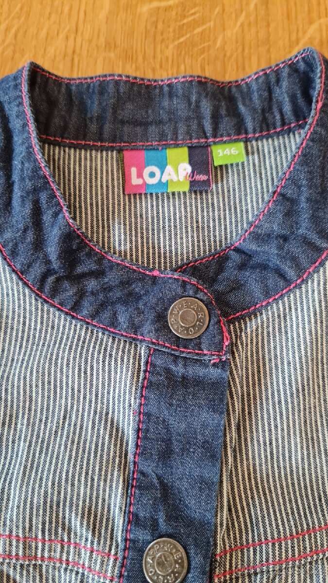 Dívčí riflové šaty zn. Loap vel.146 - 4