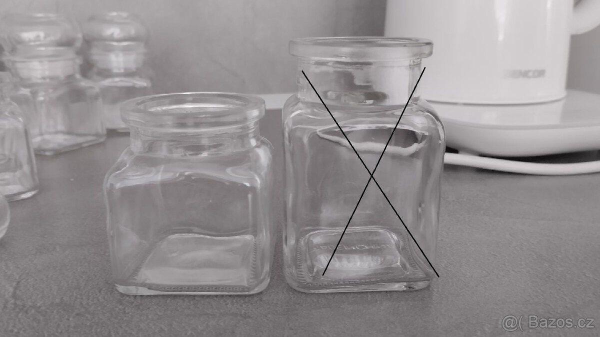 NÁDOBY NA KOŘENÍ/KOŘENKY SKLO - 4