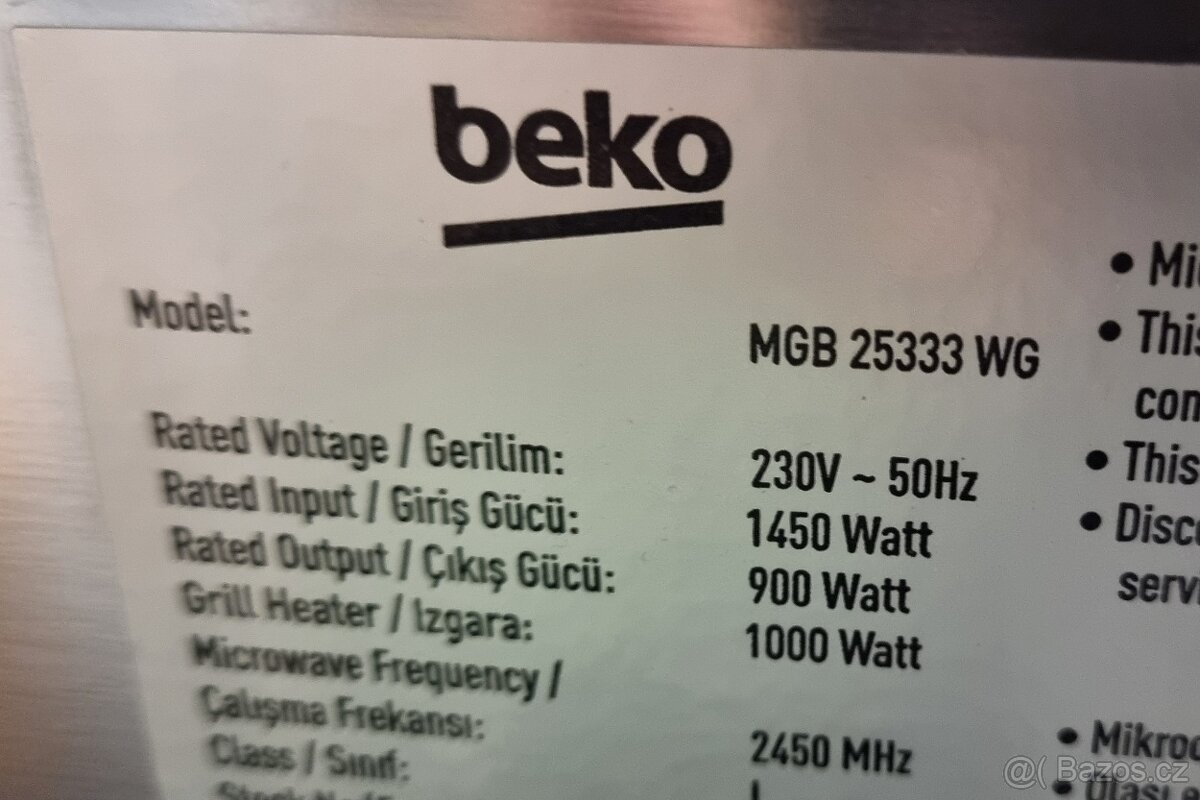 Mikrovlnná trouba Beko-bílá - 4