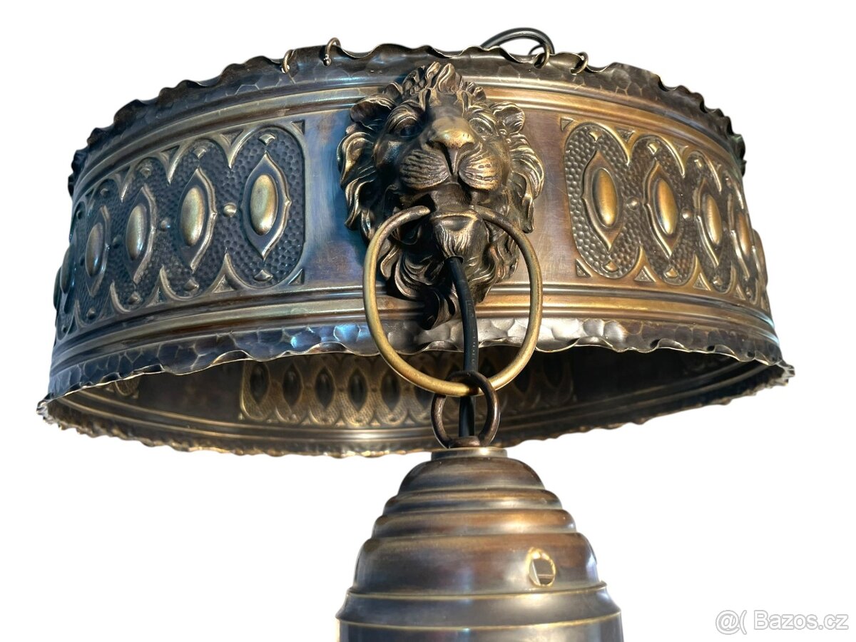 Starožitný stropní lustr - secese - 4