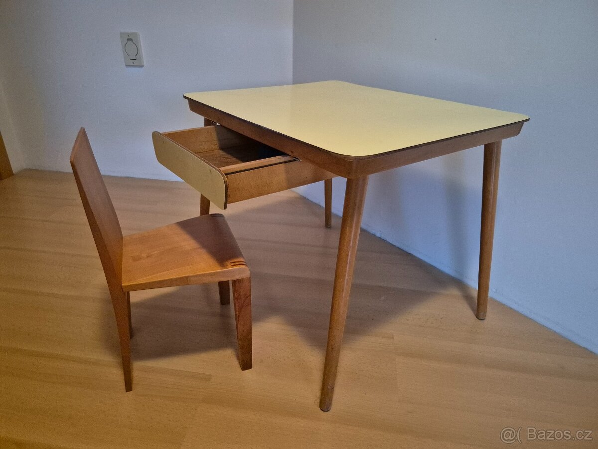 Retro stolek s židličkou - 4