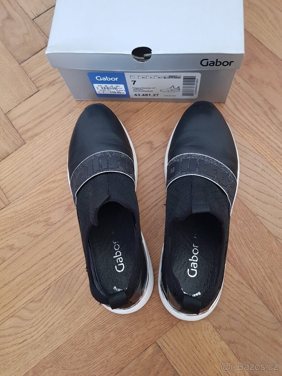 Černé kožené boty GABOR vel. 40,5 - 4