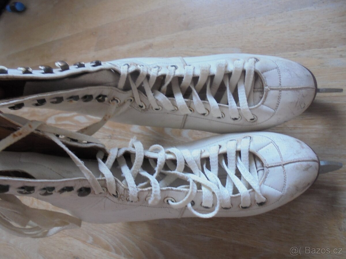 dámské kožené brusle na led vel. 38-39 - 4