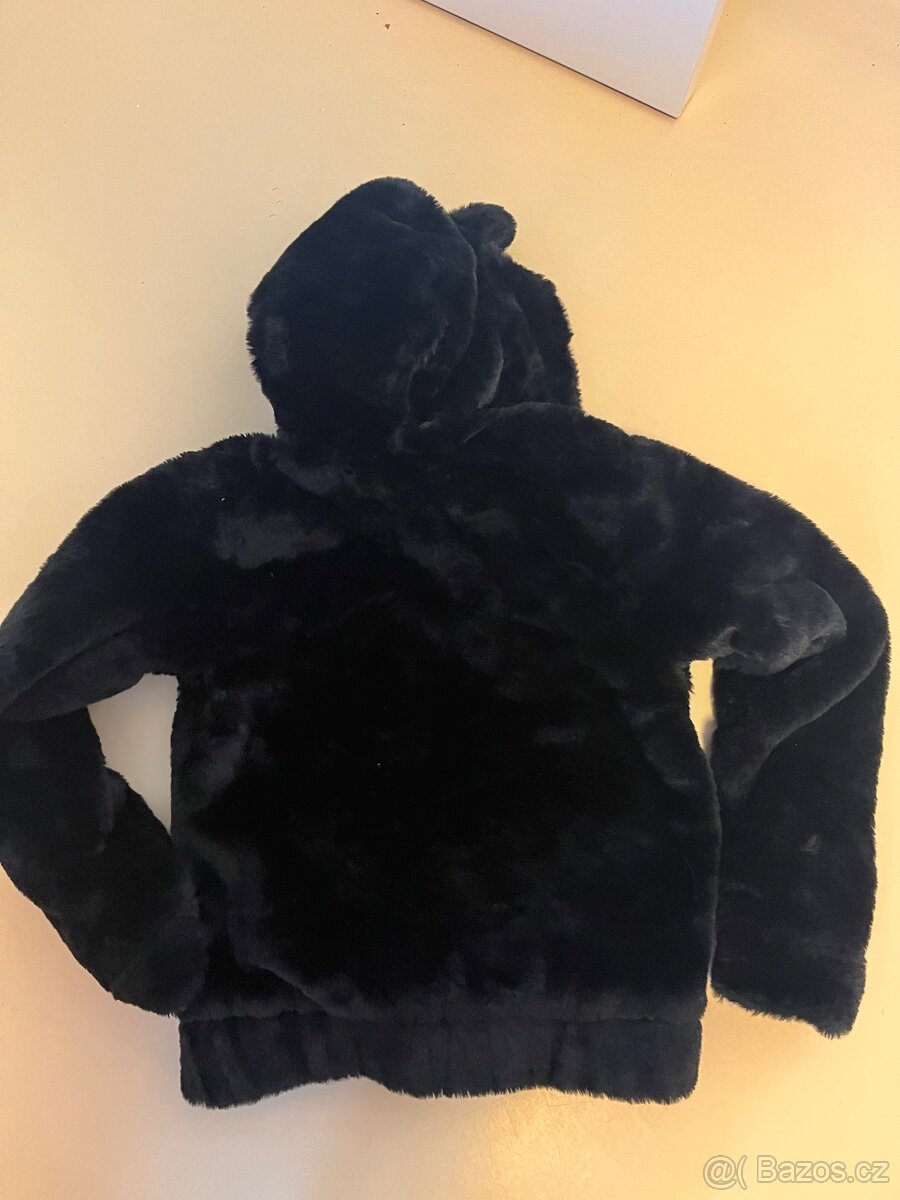 Prodám černý kožíšek bundu vel 146/152 - 4