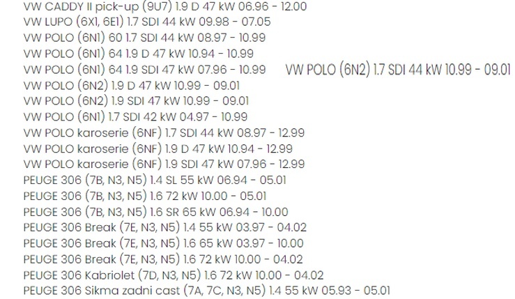 řemen alternátor Škoda Fabia 1,9D - 4