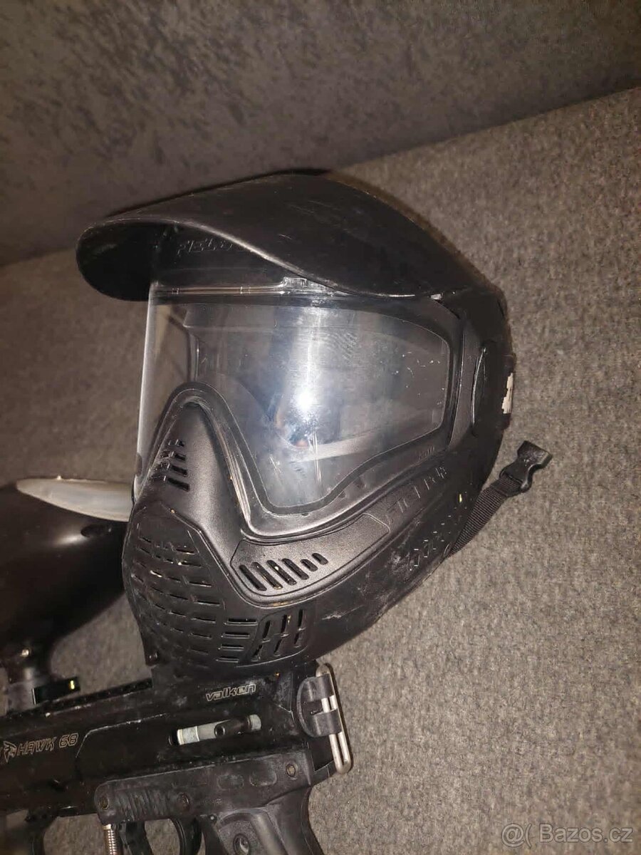 Paintball- Valken SW-1 Blackhawk + lahev + kolimátor + maska - 4