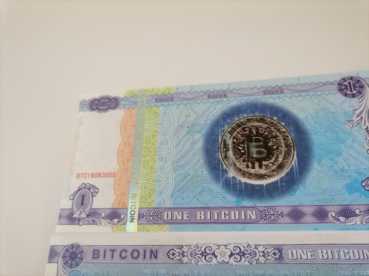 Pozlacená bankovka 24k, suvenýr, záložka, modrá bankovka - 4