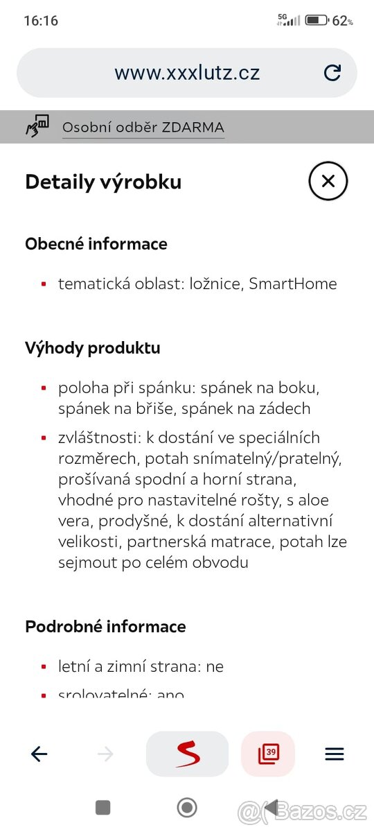 Matrace z paměťové pěny - 4