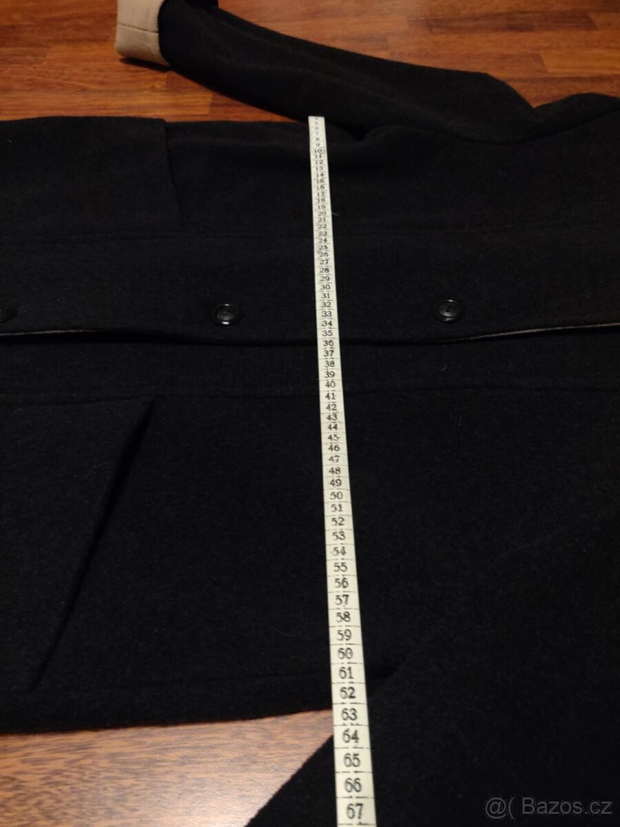 Dámský kabát s kapucí, vlna + kašmír, vel. 44 - 4