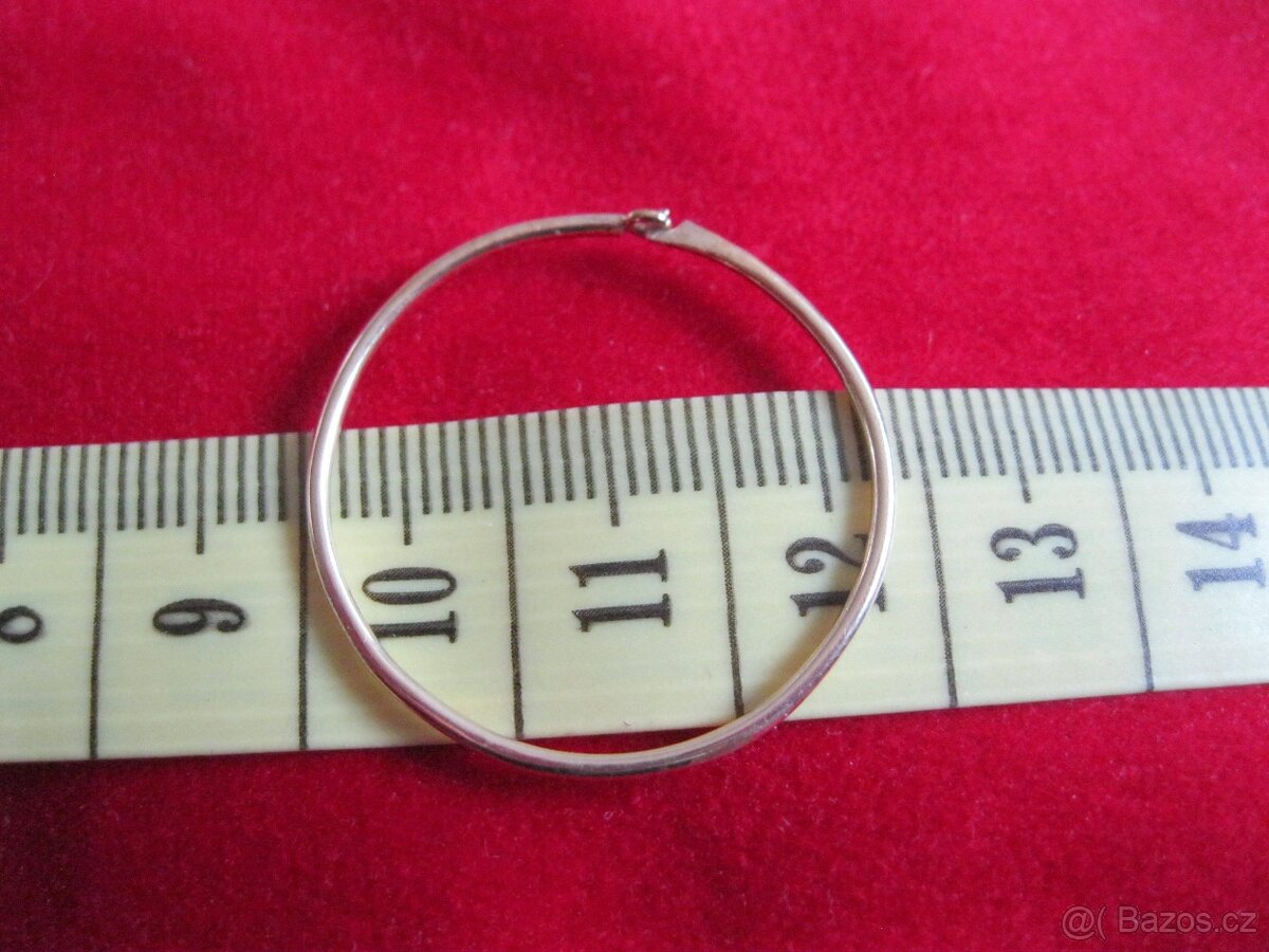 Zlaté náušnice - Kruhy - 585/1000 - 4