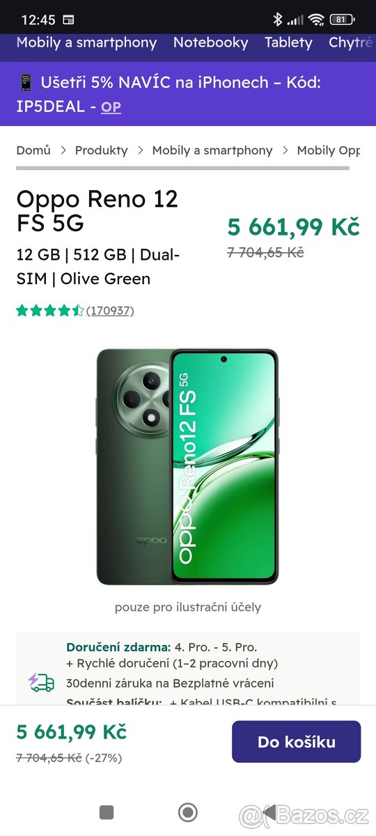 Smartphone OPPO Reno 12FS 5G - 4