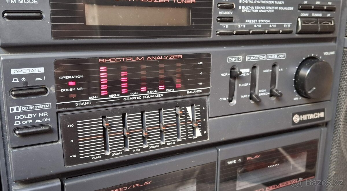 HITACHI MS-W600ER velký přenosný kazeťák - 4