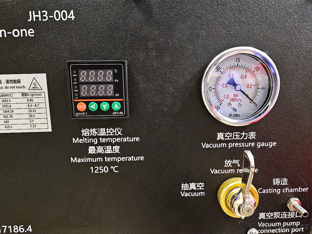 Prodám vakuové zařízení na odlévání drahých kovů - 4