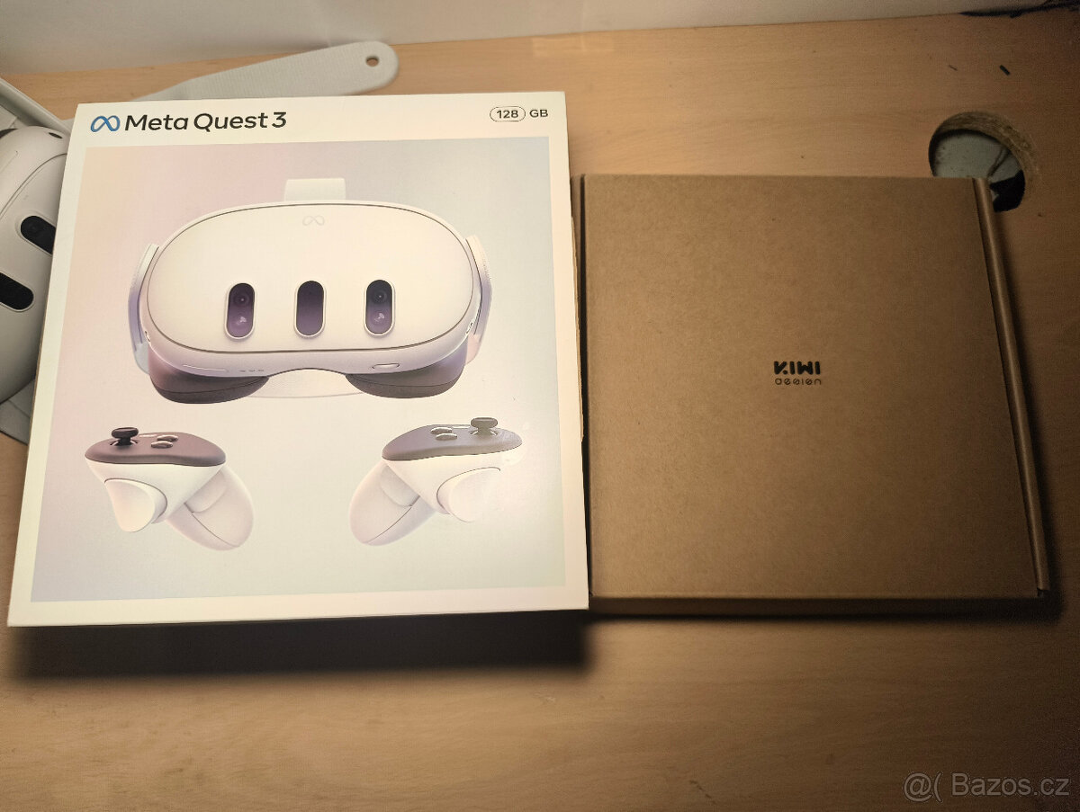 Meta Quest 3 v záruce + Kiwi strap + Facial interface - 4