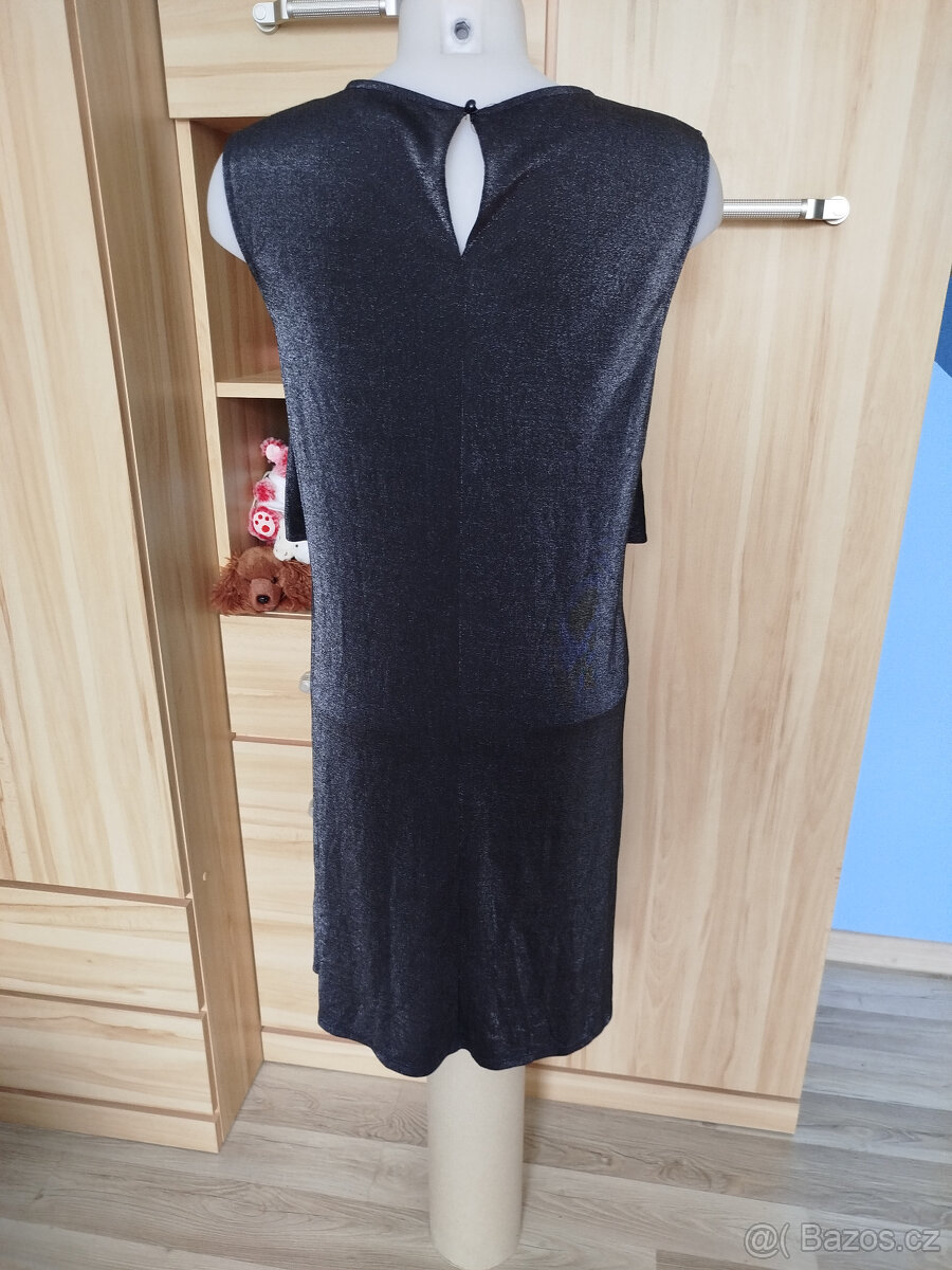 černé, třpytivé šaty, zn.Camaïeu - 4