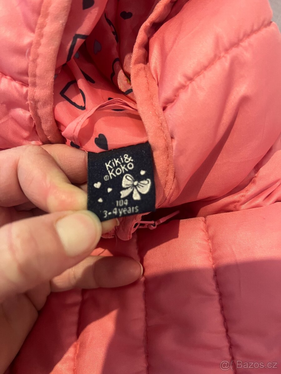 Růžová prošívaná přechodová bunda vel. 98-104/3-4 roky - 4