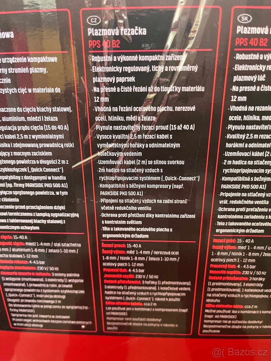 PRODÁM PLASMOVOU ŘEZAČKU PARKSIDE PPS 40 B2 - 4