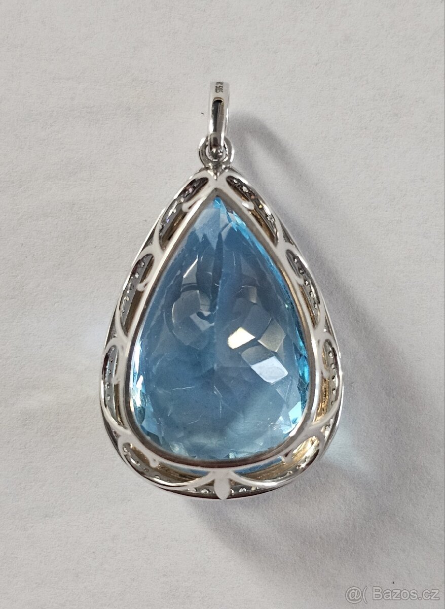 DIAMANTOVÝ PŘÍVĚSEK TOPAZ 53.63ct. TOP - 4