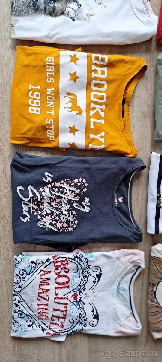 Trička dlouhý rukáv velikost 134 - 140 - 4