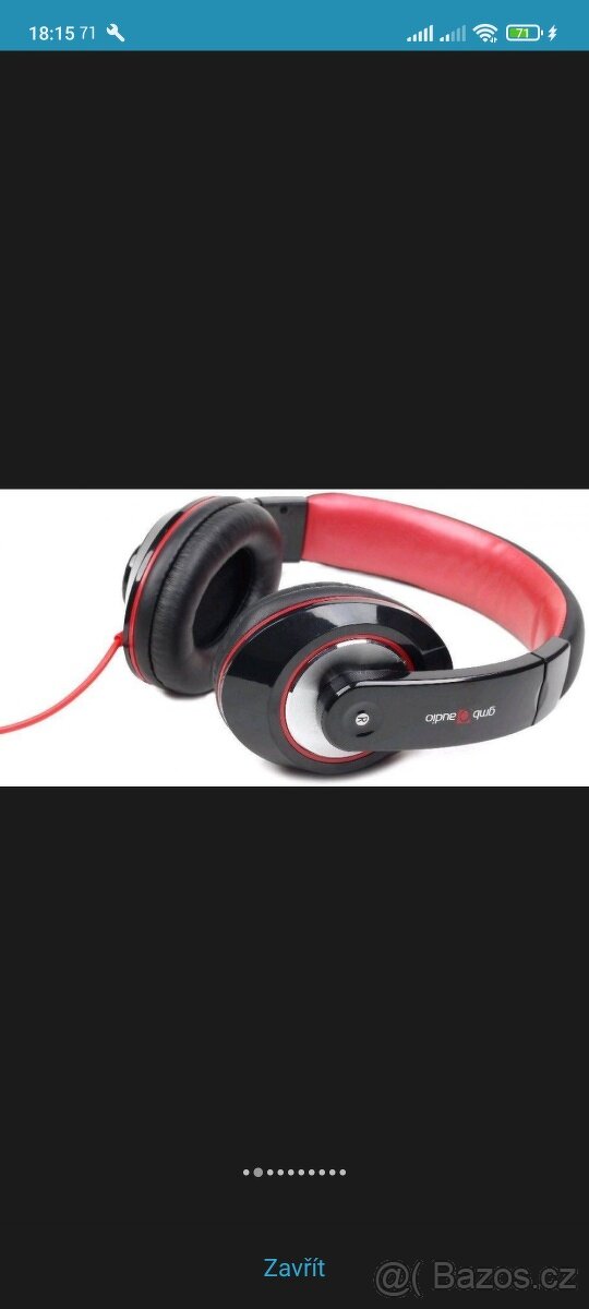 Nová MHS-BOS sluchátka s mikrofonem Černo-Červená
- 4